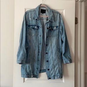 sanctuary long line denim coat